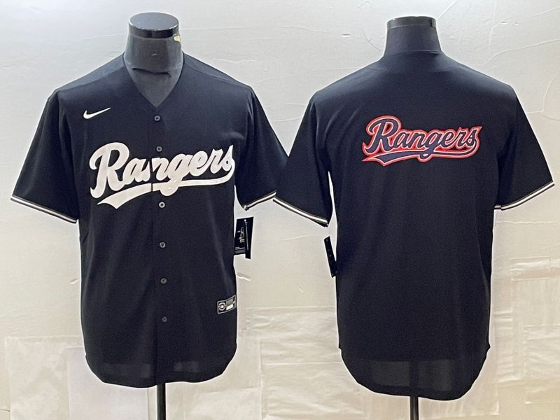 Men Texas Rangers Blank Black Game Nike 2023 MLB Jersey style 9